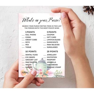 Coleção Floral para Despedida de Solteira e Chá de Noiva Cartas do Jogo Polish Or Porn Pacote com 50 Unidades - Inkdotpot 12,7 Cm × 17,78 Cm / Branco - Conjunto de 4
