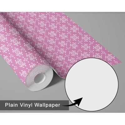 Revestimento de Parede Autoadesivo Removível Bloqueador Solar - Mural Estilo Asiático para Banheiro, Lavanderia, Closet Vinil Rosa - S4Sassy 63,5 cm (L) × 304,8 cm (C) / Rosa - Vinil Liso