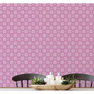 Revestimento de Parede Autoadesivo Removível Bloqueador Solar - Mural Estilo Asiático para Banheiro, Lavanderia, Closet Vinil Rosa - S4Sassy 63,5 cm (L) × 304,8 cm (C) / Rosa - Vinil Liso