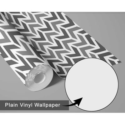 Papel de Parede Autoadesivo Impermeável com Estampa de Flechas Intertravadas, Cinza, Removível para Quarto e Sala de Jantar - S4sassy 63,5 cm (L) × 609,6 cm (C) / Cinza - Vinil Liso