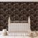 Papel de Parede Vinílico Autoadesivo Botânico Vintage Floral Marrom, Revestimento Decorativo Fácil DIY para Quarto e Sala - S4Sassy 63,5 cm (L) × 304,8 cm (C) / Marrom - Vinil Texturizado