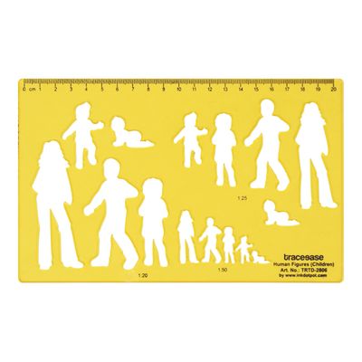 Traceease Estêncil de Forma Humana Edição Feminina - Contornos com Referências em Escala para Desenho, Ilustração e Layouts - S4Sassy Amarelo