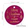 Etiquetas Pendentes de Papel Metalizado para Lembrancinhas 'Merry Christmas & Happy Holiday' - Inkdotpot 100 Etiquetas Metalizadas / Rosa - Prata