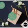 Etiquetas de Papel Metalizado Prontas para Estourar para Lembrancinhas de Chá de Bebê - Inkdotpot 50 Etiquetas Metalizadas / Verde - Ouro Rosé