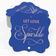 Etiquetas de Papel em Formato de Colchete com Foil 'Deixe o Amor Brilhar' para Lembrancinhas de Casamento - Inkdotpot 50 Etiquetas Metalizadas / Azul - Ouro Rosé