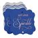 Etiquetas de Papel em Formato de Colchete com Foil 'Deixe o Amor Brilhar' para Lembrancinhas de Casamento - Inkdotpot 50 Etiquetas Metalizadas / Azul - Ouro Rosé