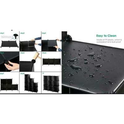 Sapateira Desmontável Modular Arara Guarda Roupa Cabideiro Organizador Portátil