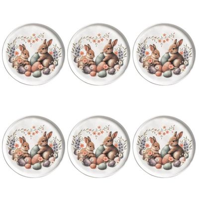 Conjunto De Pratos De Sobremesa 06 Peças Páscoa Bio Doce Ninho Porto Brasil