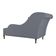 Divã Recamier Chaise Longue Valentina Clássico Com Pés De Madeira Suede Cinza - Desk Design