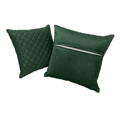 Kit 2 Almofadas Tressê 50x50cm E 40x40cm Veludo Verde - Nexta Casa