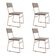 Kit 4 Cadeiras De Jantar Málaga Veludo Base Cobre Para Sala Cozinha Conforto Decor - Cobre-bege