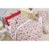 Kit Edredom Craft Casal Padrão Dupla Face 5 Peças Percal 200 Fios 100% Algodão - Estampa Rosas Vermelha