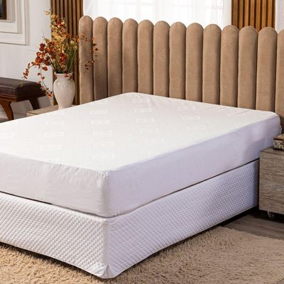 Protetor De Colchão Queen Impermeável Branco Avulso - Capa Protetora Para Cama Toque Macio