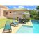 Conjunto Mesa Jardim Giratória 6 Poltronas Cadeiras área Externa Lazer Piscina Verde