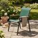 Conjunto Mesa Jardim Giratória 6 Poltronas Cadeiras área Externa Lazer Piscina Verde