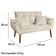 Kit Poltrona Decorativa Namoradeira 2 Puffs Quadrado E 2 Almofadas Suede Bege - Lm Decor