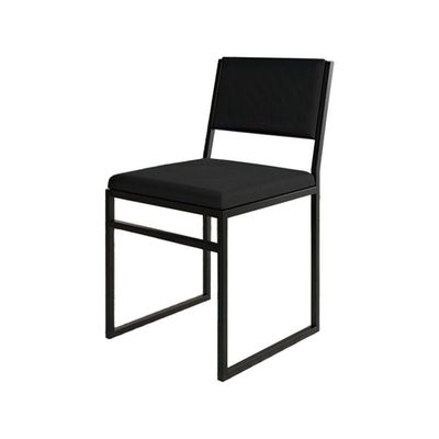 Kit 6 Cadeiras Industrial Isa Veludo Preto Para Mesa Sala Cozinha Conforto - Preto