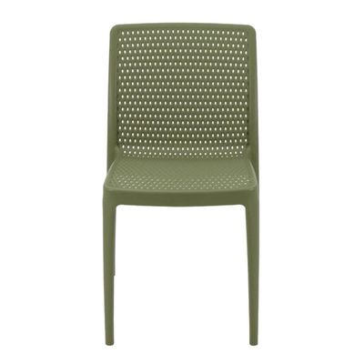 Cadeira Plástica Verde Oliva Tramontina Isabelle Resistente Empilhável Cozinha Sala Área Gourmet