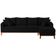 Sofá 4 Lugares Beny Com Chaise Direito Corino Preto