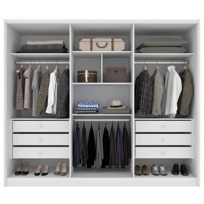Guarda Roupa Casal 6 Portas 6 Gavetas - Realeza-neve - Tcil Móveis