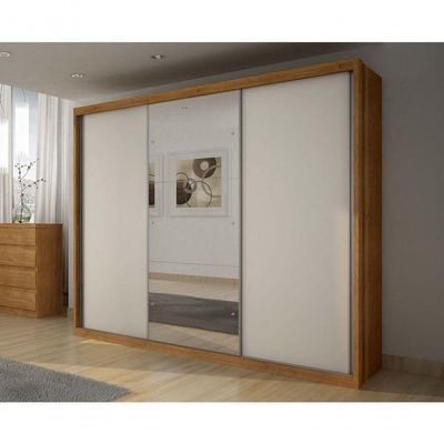 Guarda Roupa Casal Com Espelho 3 Portas 6 Gavetas - Palazzo-cumaru-fendi - Móveis Horizonte