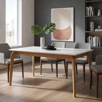 Mesa De Jantar Com Vidro 2,20m X 1,10m - Coralle -gold Salas