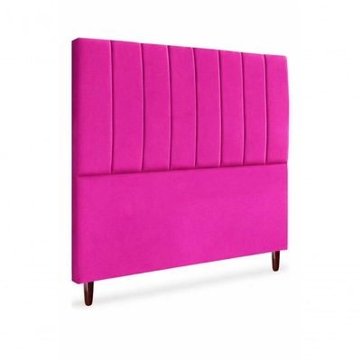 Kit De Quarto Roma Cabeceira De Cama Box E Calçadeira Baú Casal 140 Cm Suede Rosa Pink Do Lar Móveis E Decoração