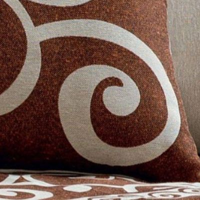 Capa De Almofada Decorativa Turin Quadrada 1 Peça 58% Algodão / 42% Poliéster - Arabesco Coral