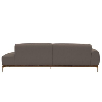 Sofá Living Unne 3 Lugares 210cm Terminal Esquerdo Bouclé Marrom - Nexta Casa Cor Marrom