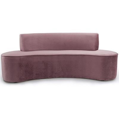 Sofá 03 Lugares 180cm Mônaco Veludo Rosê - Nexta Casa
