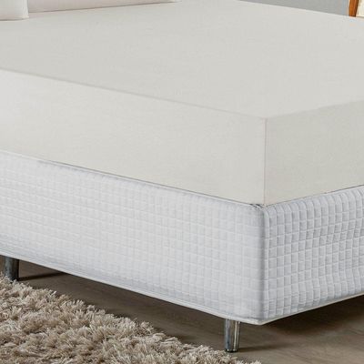 Jogo De Cama Queen Nobre 3 Peças Lençol Com Elástico De 30cm De Altura Malha 100% Algodão - Palha