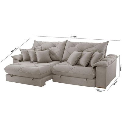 Sofá ágata Veludo Dois Módulos De 80 Cm B25 Meu Sofá Online B026 Veludo Prata