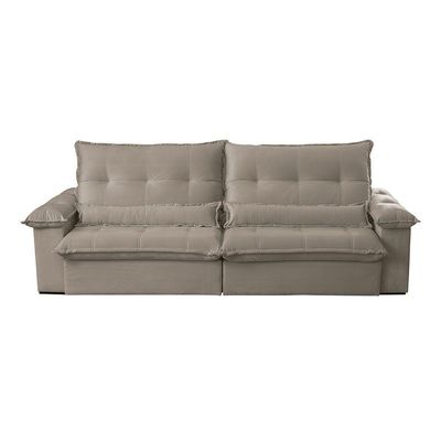 Sofá Vega 02 Módulos De 80cm Br 25cm Meu Sofá Online B002 Veludo Capuccino