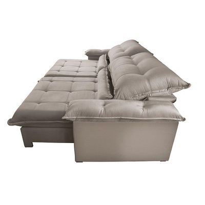 Sofá Vega 02 Módulos De 80cm Br 25cm Meu Sofá Online B002 Veludo Capuccino