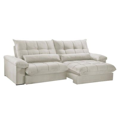 Sofá Liz 02 Módulos De 100cm Br 25cm Meu Sofá Online A302 Linho Branco