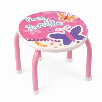 Banqueta Infantil Rosa Multiuso Para Estudos Lanche Conforto Segurança Para O Dia A Dia Das Crianças