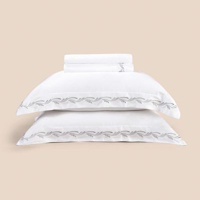 Jogo De Cama Queen 4 Peças Altenburg Haus Ondas Branco