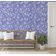 Papel de Parede Moderno Folhagem Tropical Azul, Vinil Autoadesivo, Aplicação Fácil DIY para Quarto, Armários e Ambientes - S4Sassy 63,5 cm (L) × 304,8 cm (C) / Azul - Vinil Liso