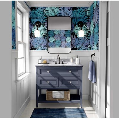 Papel de Parede Vinílico Autoadesivo Ombre Palmeira Tropical Impermeável Roxo - Removível para Quartos, Salas, Locação e Armários - S4Sassy 63,5 cm (L) × 304,8 cm (C) / Roxo - Vinil Texturizado