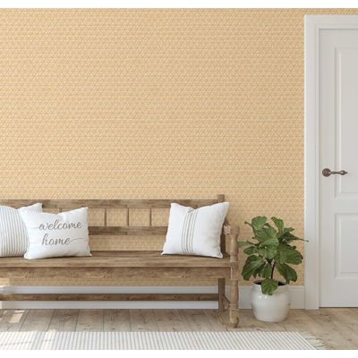Papel de Parede Autoadesivo de Vinil Amarelo com Padrão Microgeométrico Moderno, Fácil de Aplicar para Quarto, Armários e Salas - S4Sassy 63,5 cm (L) × 914,4 cm (C) / Amarelo - Vinil Texturizado