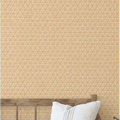 Papel de Parede Autoadesivo de Vinil Amarelo com Padrão Microgeométrico Moderno, Fácil de Aplicar para Quarto, Armários e Salas - S4Sassy 63,5 cm (L) × 914,4 cm (C) / Amarelo - Vinil Texturizado