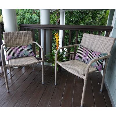 Capa Retangular para Almofada Lombar em Tecido de Poliéster, Impermeável, Uso Interno/Externo para Móveis de Pátio - Vargottam 30,48 Cm × 45,72 Cm / Multicolorido
