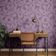 Papel Vinílico Autoadesivo Impermeável Folha Pontilhada Roxo, Removível para Decoração de Quartos, Espaços Alugados e Armários - S4Sassy 63,5 cm (L) × 609,6 cm (C) / Roxo - Vinil Liso