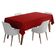 Toalha de Mesa Interno/Externo Impermeável para Pátio, Capa Primavera/Verão para Mesa Circular do Quintal/Churrascos/Piquenique - Vargottam 147,32 Cm × 147,32 Cm – Com Furo Para Guarda-Sol / Vermelho