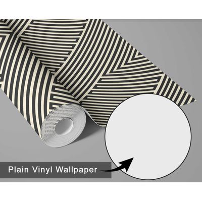 Papel de Parede Listras Ópticas Modernas Cinza, Vinil Autoadesivo Decorativo, Revestimento Fácil DIY para Quarto, Armários, Salas - S4Sassy 63,5 cm (L) × 304,8 cm (C) / Cinza - Vinil Texturizado