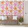 Papel de Parede Buquê de Rosas Aquarela Rosa Autoadesivo em Vinil Decorativo Fácil DIY Para Quarto e Sala - S4Sassy 63,5 cm (L) × 152,4 cm (C) / Rosa - Vinil Liso