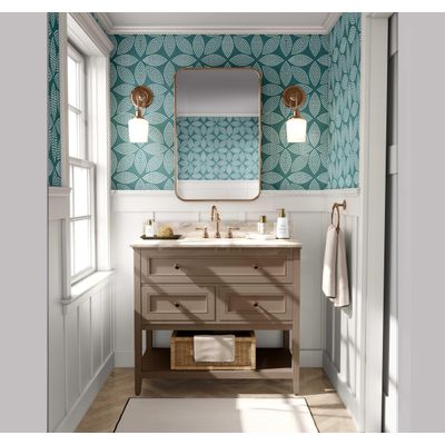 Papel de Parede Vinílico Autoadesivo (Papel Contact) Estampa Floral Dot Blossom Verde Impermeável Removível para Quartos e Salas - S4Sassy 63,5 cm (L) × 609,6 cm (C) / Verde - Vinil Liso