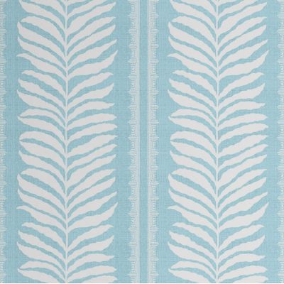 Papel de Parede Vinílico Autoadesivo Moderno Listras de Samambaia Urban Chic Impermeável Azul Removível para Quartos e Salas - S4Sassy 63,5 cm (L) × 304,8 cm (C) / Azul - Vinil Texturizado
