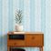 Papel de Parede Vinílico Autoadesivo Moderno Listras de Samambaia Urban Chic Impermeável Azul Removível para Quartos e Salas - S4Sassy 63,5 cm (L) × 304,8 cm (C) / Azul - Vinil Texturizado
