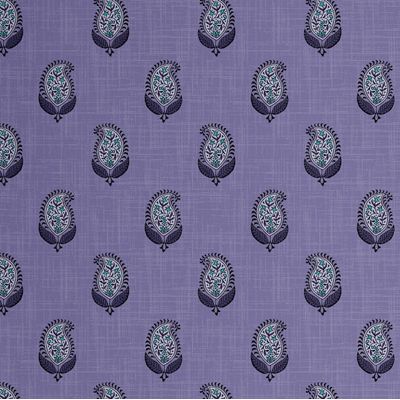 Papel de Parede Vinílico Autoadesivo Liso Estampa Paisley Estilo Asiático Revestimento Decorativo Instalação Fácil Quarto e Sala - S4Sassy 63,5 cm (L) × 152,4 cm (C) / Roxo - Vinil Texturizado